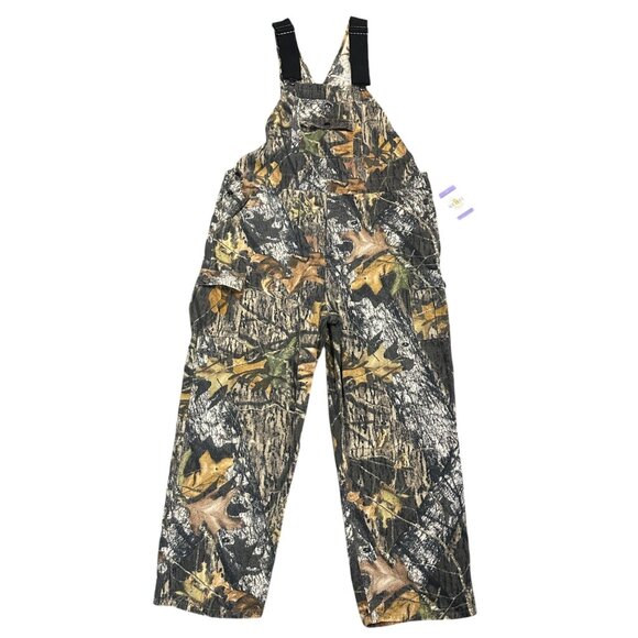 Vtg Field Staff Bib Overalls Mossy Oak Break Up Camo Mens 38 Hunting Workwear - Picture 1 of 16